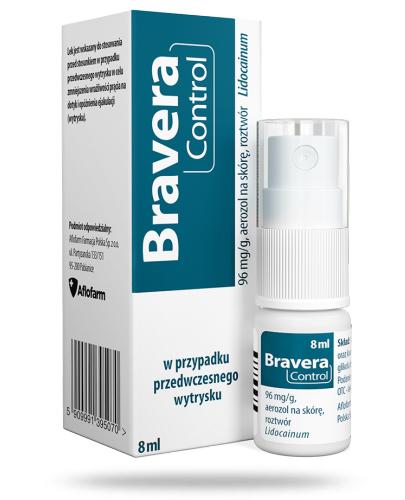 podgląd produktu Bravera Control 96 mg/g aerozol na skórę opóźniający wytrysk 8 ml