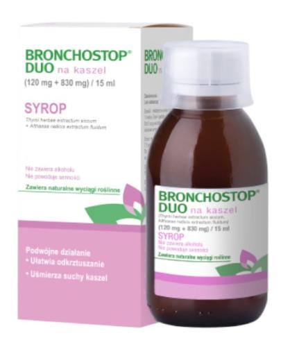 zdjęcie produktu Bronchostop Duo (0,12g + 0,83g)/15ml na kaszel syrop 200 ml