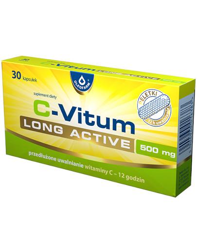 podgląd produktu C-Vitum Long Active 500 mg witamina C o przedłużonym uwalnianiu 30 kapsułek