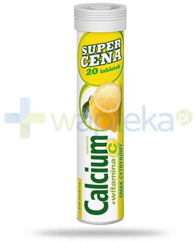 zdjęcie produktu Calcium 300mg + witamina C 60mg smak cytrynow 20 tabletek musujących Polski Lek