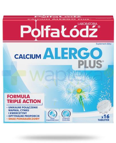 podgląd produktu Calcium Alergo Plus Laboratoria Polfa Łódź smak pomarańczowy 16 tabletek musujących