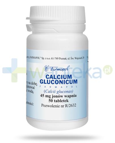 podgląd produktu Calcium Gluconicum 45mg 50 tabletek