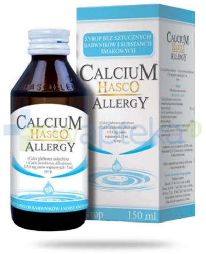 zdjęcie produktu Calcium Hasco Allergy 115,6 mg/5 ml syrop bezsmakowy 150 ml