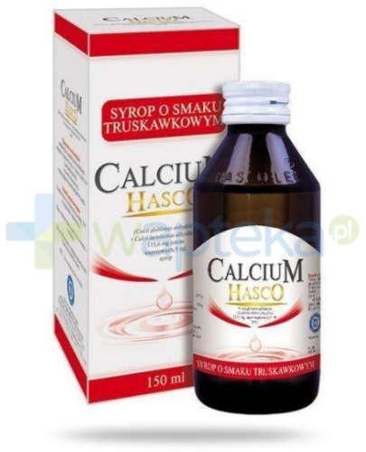podgląd produktu Calcium Hasco 115,6 mg/5ml syrop o smaku truskawkowym 150 ml