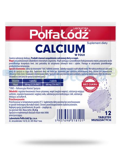 zdjęcie produktu Calcium w folii Laboratoria Polfa Łódź 12 tabletek musujących