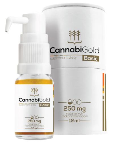 podgląd produktu CannabiGold Basic 250 mg olej konopny 12 ml
