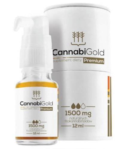 podgląd produktu CannabiGold Premium 1500 mg olej konopny 12 ml
