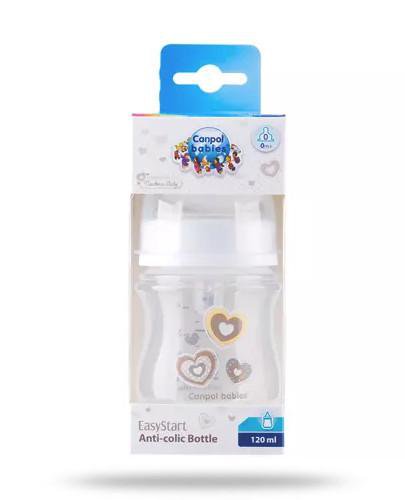 podgląd produktu Canpol Babies EasyStart butelka szeroka antykolkowa beżowa 120 ml [35/216_bei]