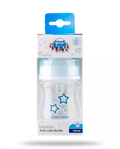 podgląd produktu Canpol Babies EasyStart butelka szeroka antykolkowa niebieska 120 ml [35/216_blu]