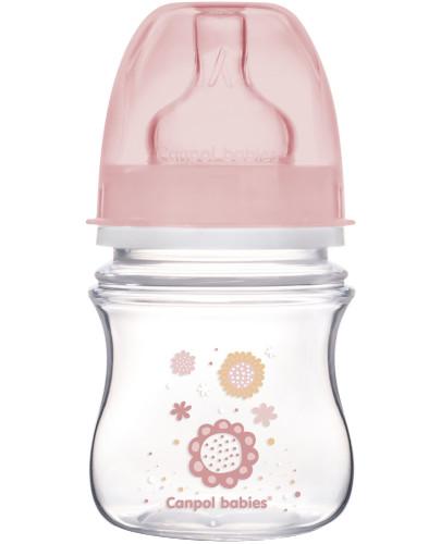 zdjęcie produktu Canpol Babies EasyStart butelka szeroka antykolkowa różowa 120 ml [35/216_pin]