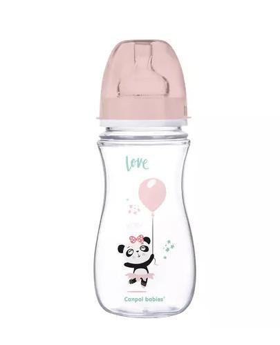 zdjęcie produktu Canpol Babies EasyStart butelka szeroka antykolkowa różowa 300 ml [35/222_pin]