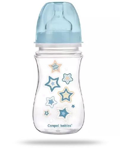 podgląd produktu Canpol Babies EasyStart butelka szerokootworowa antykolkowa niebieska 240 ml [35/217_blu]