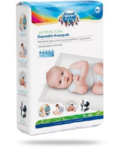 podgląd produktu Canpol Babies wielofunkcyjne jednorazowe podkłady higieniczne 90 x 60 cm 10 sztuk [78/002hit]