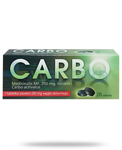 Carbo medicinalis MF 250mg 20 tabletek