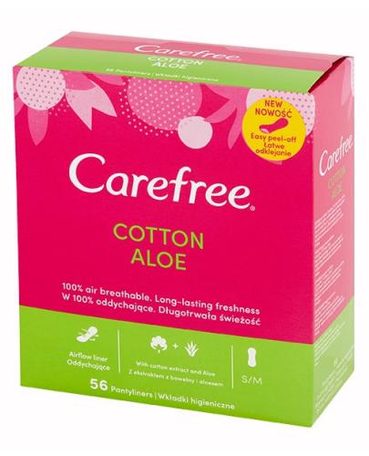 podgląd produktu Carefree Cotton Aloe wkładki higieniczne 56 sztuk