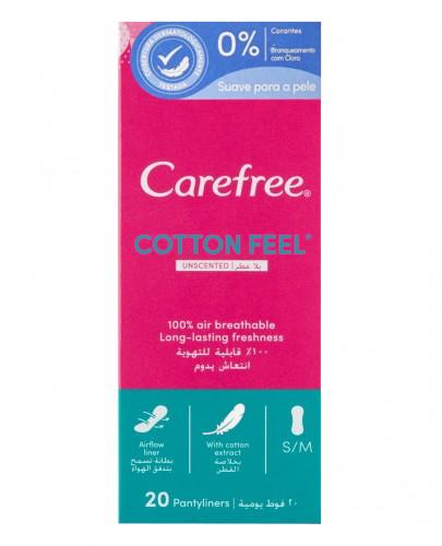 podgląd produktu Carefree Cotton bezzapachowe wkładki higieniczne 20 sztuk