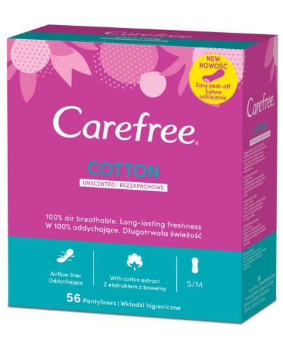 podgląd produktu Carefree Cotton bezzapachowe wkładki higieniczne 56 sztuk