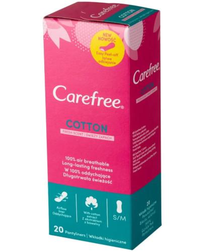 podgląd produktu Carefree Cotton wkładki higieniczne świeży zapach 20 sztuk