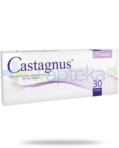 zdjęcie produktu Castagnus, Agni casti fructus extractum siccum 45mg, 30 tabletek