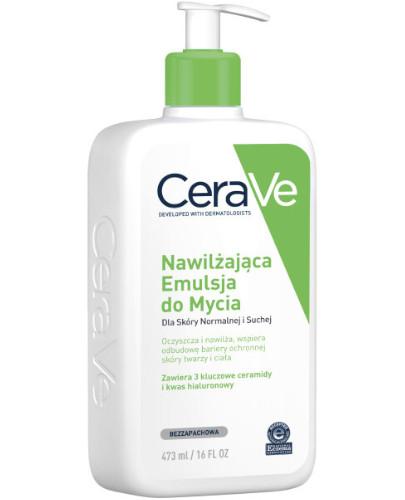 podgląd produktu CeraVe nawilżająca emulsja do mycia dla skóry normalnej i suchej 473 ml