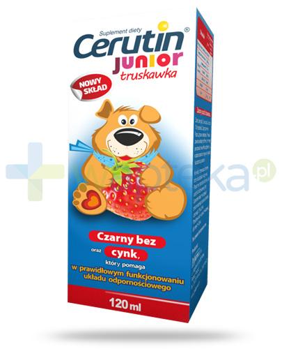 podgląd produktu Cerutin Junior syrop truskawkowy 120 ml 