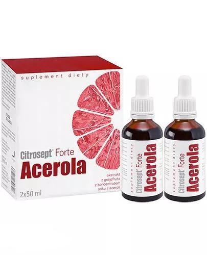 zdjęcie produktu Citrosept Forte Acerola ekstrakt z grejpfruta z koncentratem aceroli krople 2 x 50 ml