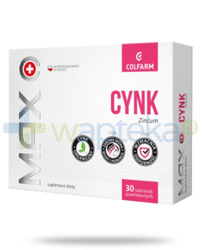 podgląd produktu Colfarm Max Cynk 10 mg 30 tabletek