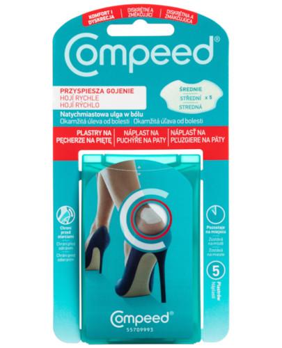 podgląd produktu Compeed plastry na pęcherze na piętę średnie 5 sztuk