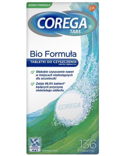 podgląd produktu Corega Tabs Bio Formula tabletki do czyszczenia protez zębowych 136 sztuk