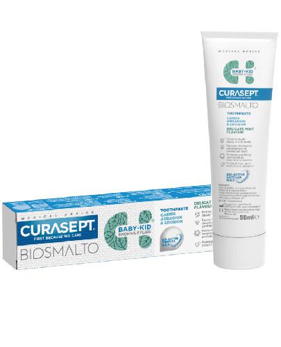 podgląd produktu Curasept Biosmalto Baby-Kid pasta do zębów dla dzieci od 6 miesiąca o smaku miętowym 50 ml