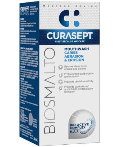 podgląd produktu Curasept Biosmalto płyn do płukania jamy ustnej przeciw próchnicy, erozji i abrazji 300 ml