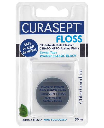 podgląd produktu Curasept Floss nić dentystyczna czarna woskowana 50 m