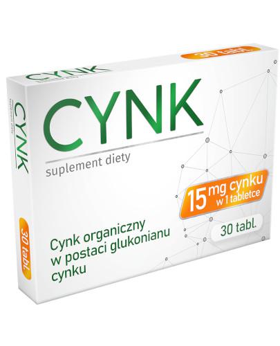 zdjęcie produktu Cynk 15mg 30 tabletek ALG Pharma