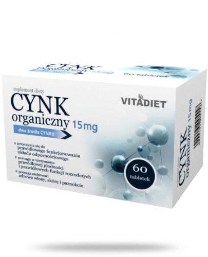 zdjęcie produktu Cynk organiczny 15 mg 60 tabletek