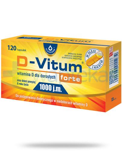 zdjęcie produktu D-Vitum Forte 1000 witamina D dla dorosłych i dzieci 6+ 120 kapsułek