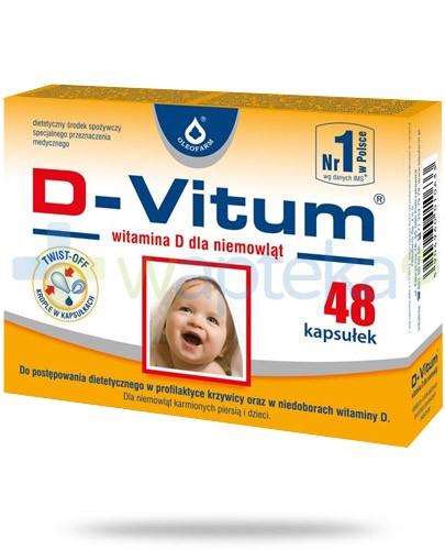podgląd produktu D-Vitum witamina D dla niemowląt 48 kapsułek