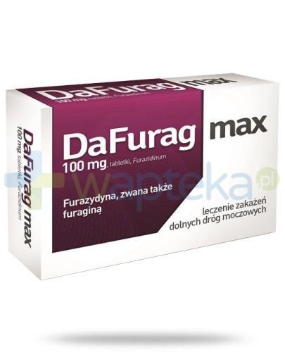 zdjęcie produktu DaFurag Max 100mg leczenie zakażeń dróg moczowych 30 tabletek