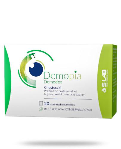 zdjęcie produktu Demopia Demodex chusteczki do profesjonalnej higieny powiek, rzęs oraz twarzy 20 sztuk