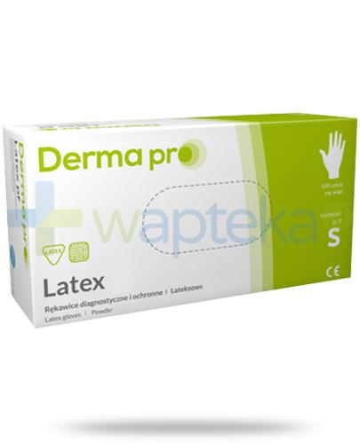 podgląd produktu DermaPro Latex rękawice diagnostyczne lateksowe niejałowe pudrowane rozmiar S 100 sztuk