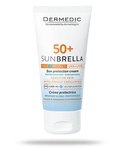 zdjęcie produktu Dermedic Sunbrella krem ochronny SPF50+ do skóry naczynkowej 50 g