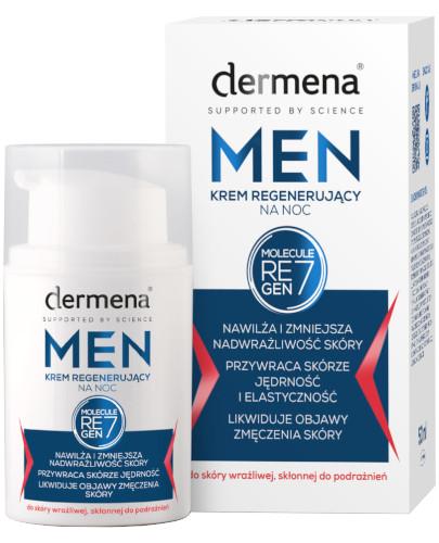 podgląd produktu Dermena Men krem regenerujący na noc 50 ml