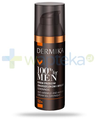 podgląd produktu Dermika 100% For Men 50+ krem przeciw zmarszczkom i bruzdom na dzień i na noc 50 ml