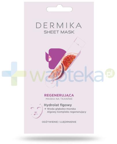 podgląd produktu Dermika Sheet Mask regenerująca maska na tkaninie hydrolat figowy 17 g