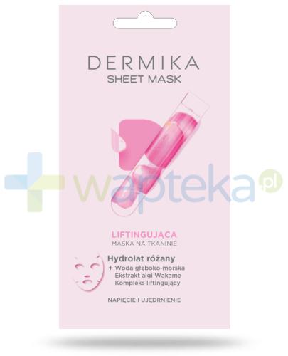 podgląd produktu Dermika Sheet Mask liftingująca maska na tkaninie hydrolat różany 17 g