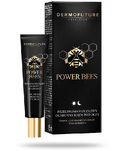 podgląd produktu DermoFuture Power Bees przeciwzmarszczkowy ochronny krem pod oczy na dzien i noc 15 ml