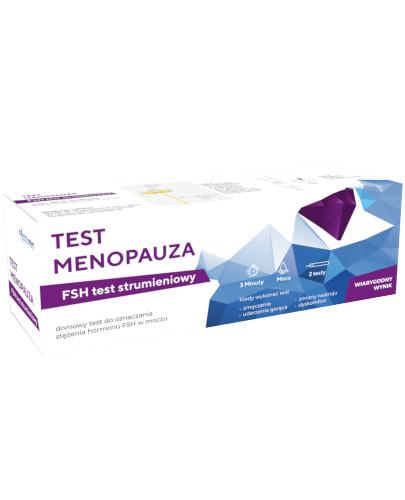 podgląd produktu Diather Test Menopauza domowy test strumieniowy do oznaczenia stężenia hormonu FSH w moczu 2 testy