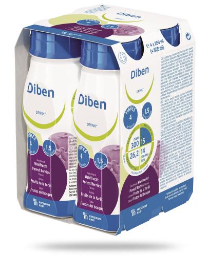 podgląd produktu Diben Drink Owoce leśne dietetyczny środek spożywczy 4x 200 ml