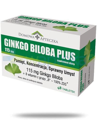 podgląd produktu Domowa Apteczka Ginkgo Biloba Plus 48 tabletek