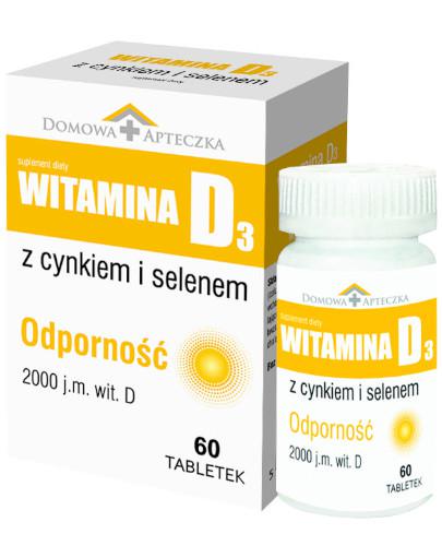 podgląd produktu Domowa Apteczka Witamina D3 z cynkiem i selenem 60 tabletek