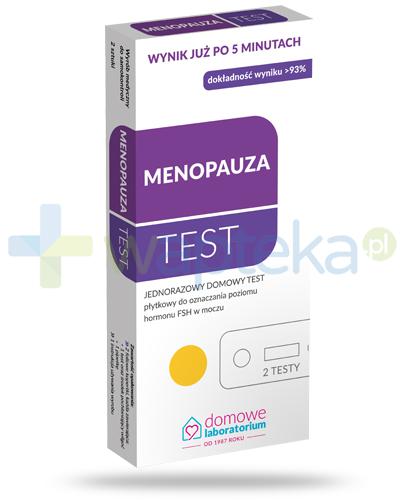 podgląd produktu Domowe Laboratorium Menopauza test płytkowy do oceny poziom hormonu FSH 2 sztuki